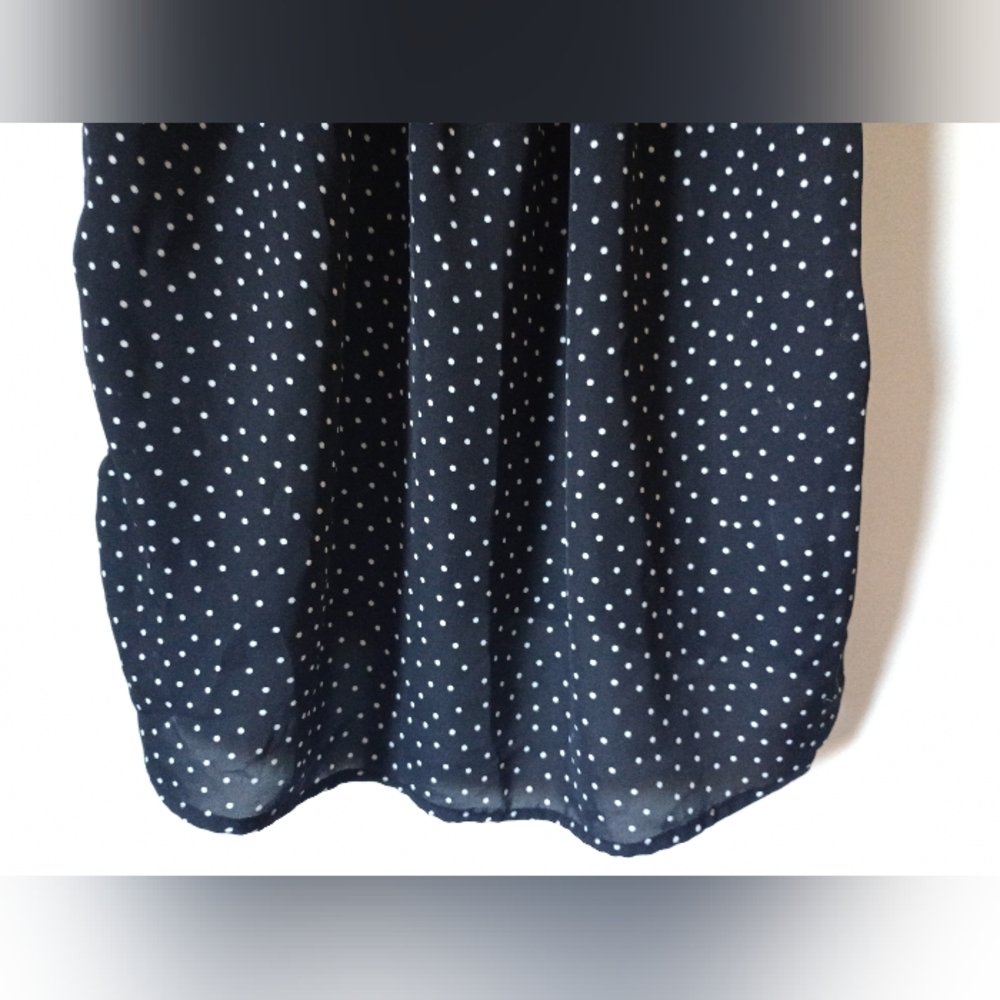 Elle Black Polka Dot Sleeveless Top Size Medium - Picture 7 of 10